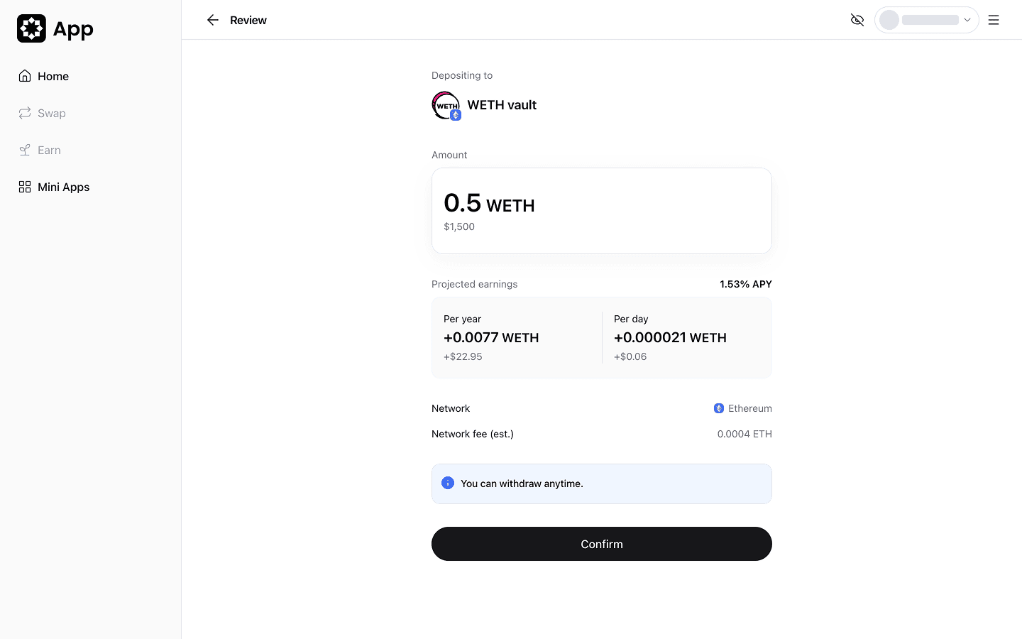 WETH Deposit - Review.png